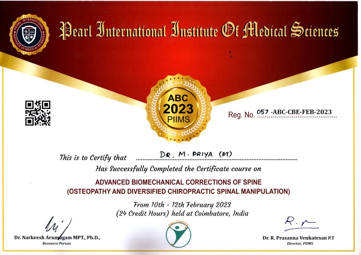 Advance Biomechanical Correctionsof Spine